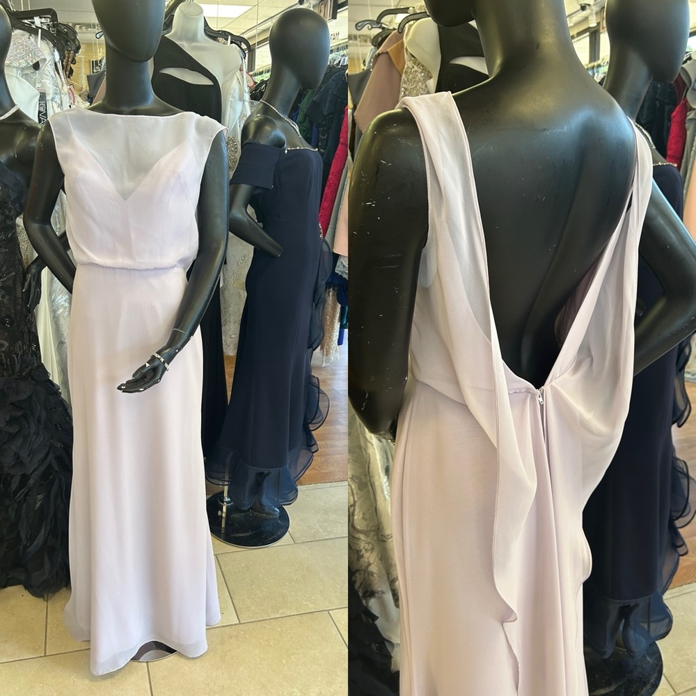 Elegant chiffon Lavender Evening Gown size 8